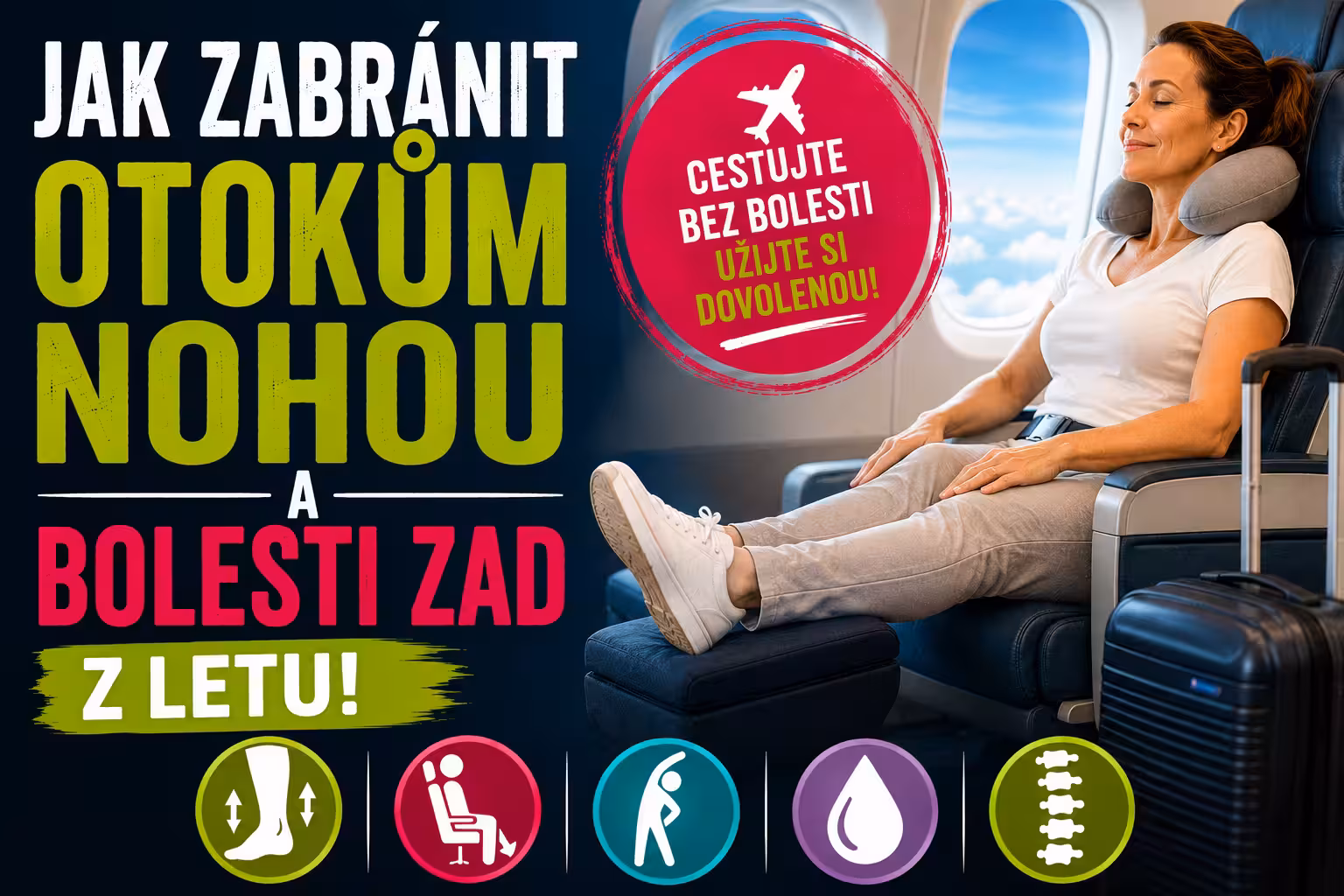 Jak zabránit otokům nohou a bolesti zad z letu | Levita.cz