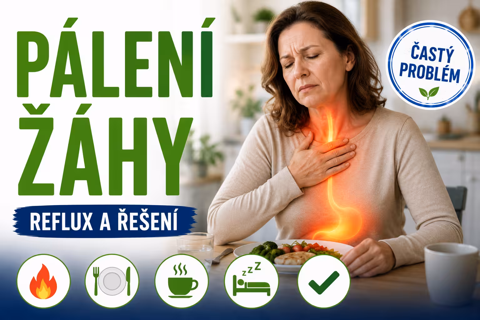 Reflux, pálení žáhy a těžký žaludek: Signály, že vaše trávení nestíhá. Co s tím dělat