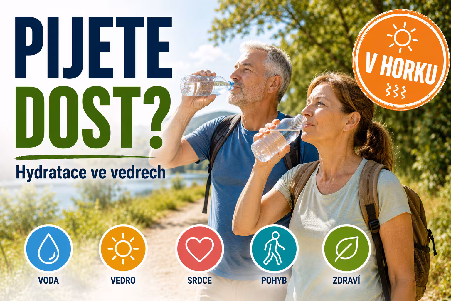 Hydratace ve vedrech: Jak pít, abyste se nepřehřáli a neunavili