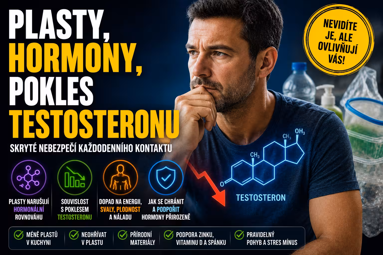 Plasty a hormony: Proč klesá testosteron | Levita.cz