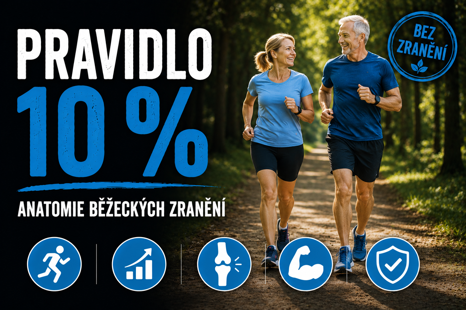 Pravidlo 10 % aneb Anatomie běžeckých zranění: Proč většina začátečníků i pokročilých běžců skončí u lékaře a jak tomu předejít