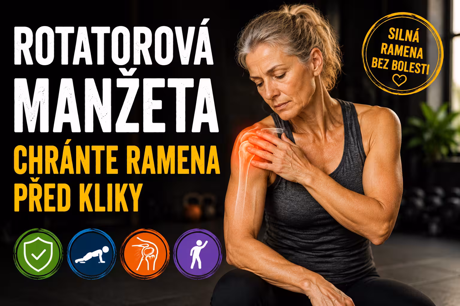 Rotátorová manžeta: Proč běžné kliky ničí ramena a jak je zachránit