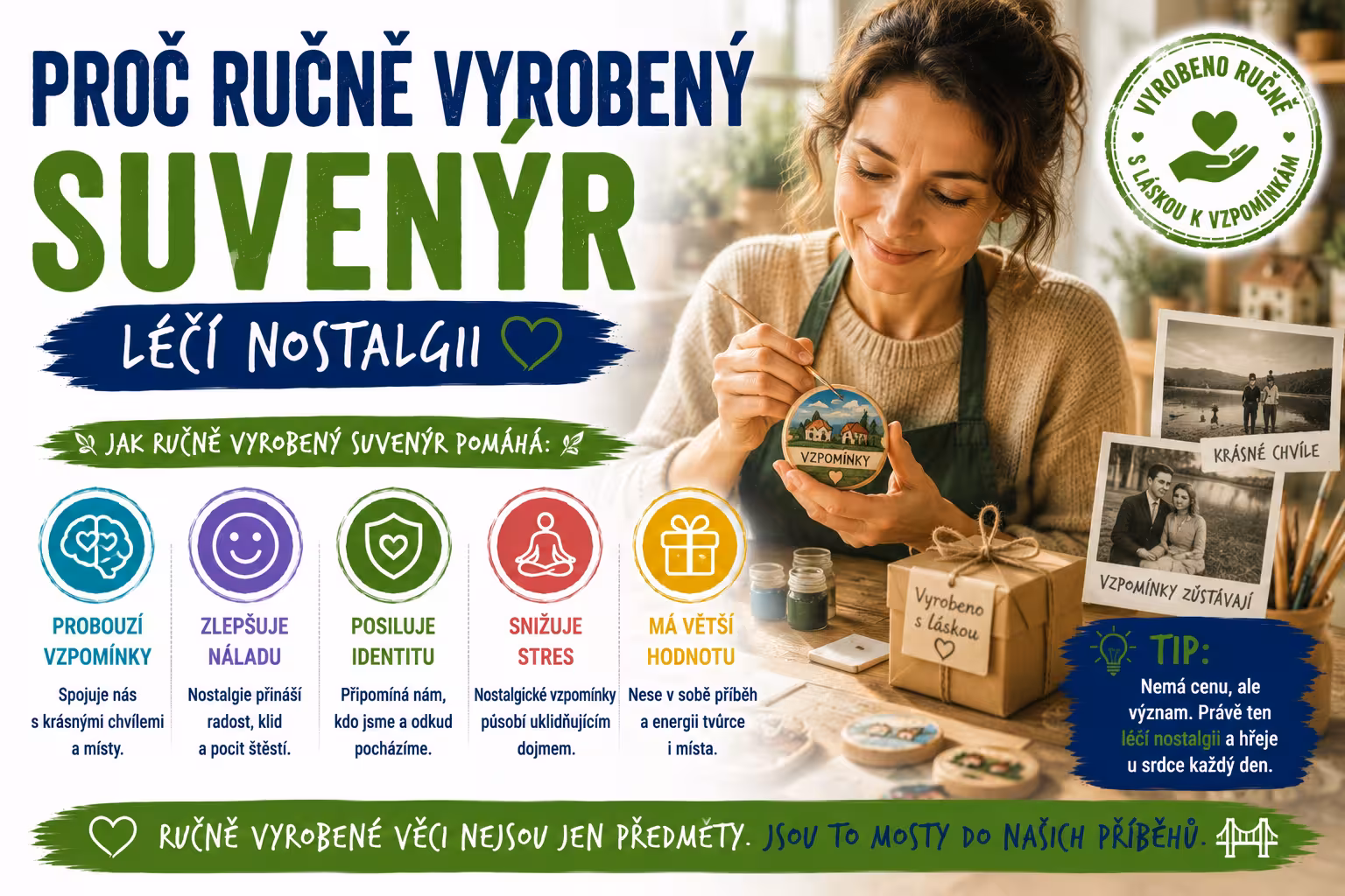 Neurobiologie suvenýrů: Proč ručně vyrobený předmět léčí nostalgii lépe než fotka v mobilu