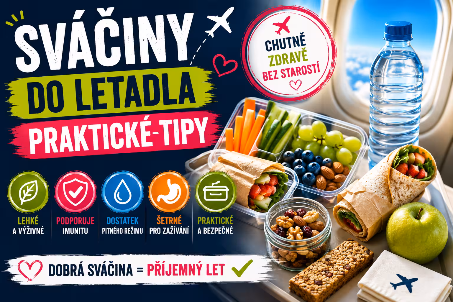 Svačiny do letadla: praktické tipy | Levita.cz