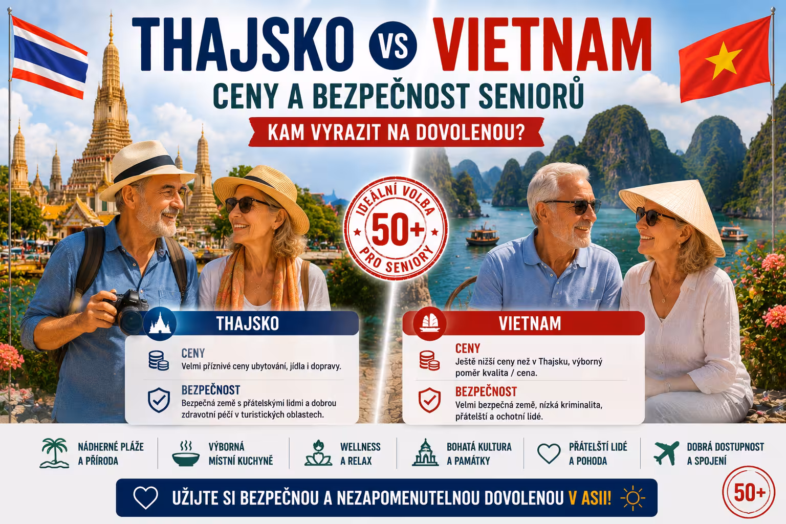 Thajsko vs Vietnam: ceny a bezpečnost seniorů | Levita.cz