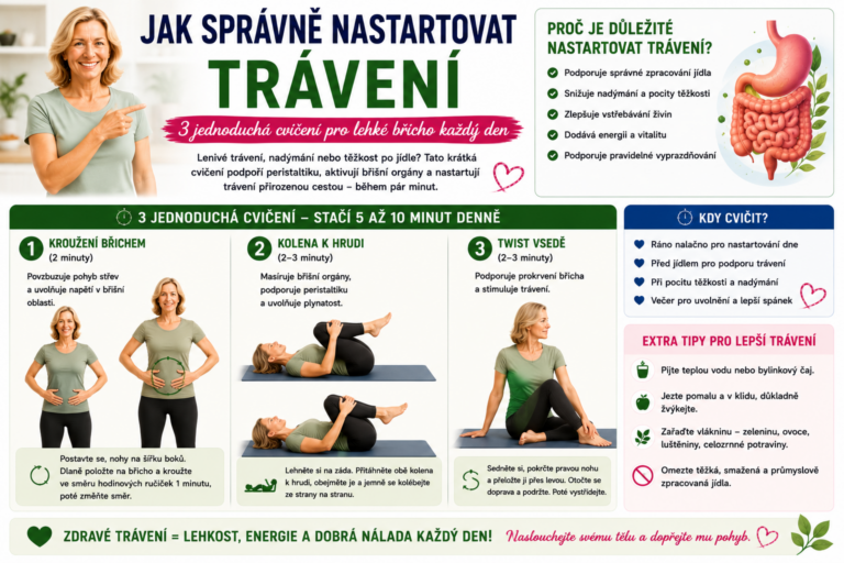 Jak správně nastartovat trávení: 3 jednoduchá cvičení