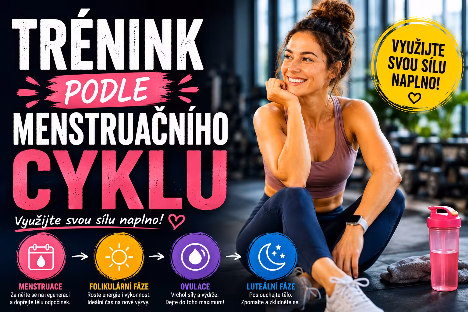 Trénink podle menstruačního cyklu: Jak ženské hormony v různých fázích měsíce ovlivňují sílu, vytrvalost a náchylnost ke zraněním