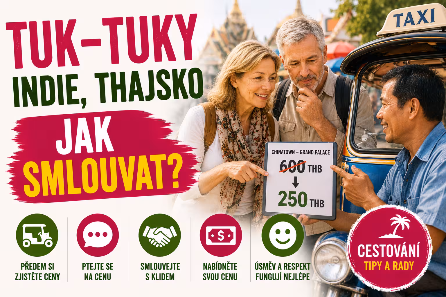 Tuk‑tuky: jak smlouvat o ceně v Indii a Thajsku | Levita.cz