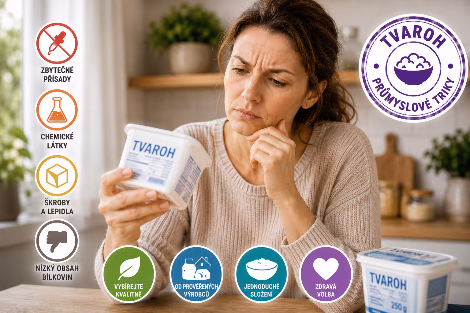 Tvaroh v pasti: Průmyslové triky, nekvalitní značky a 2 bezpečné alternativy
