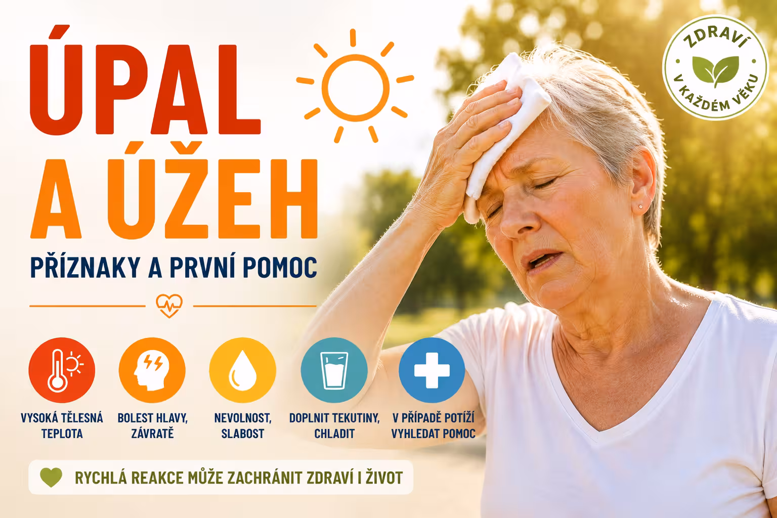 Úpal a úžeh: příznaky a první pomoc | Levita.cz