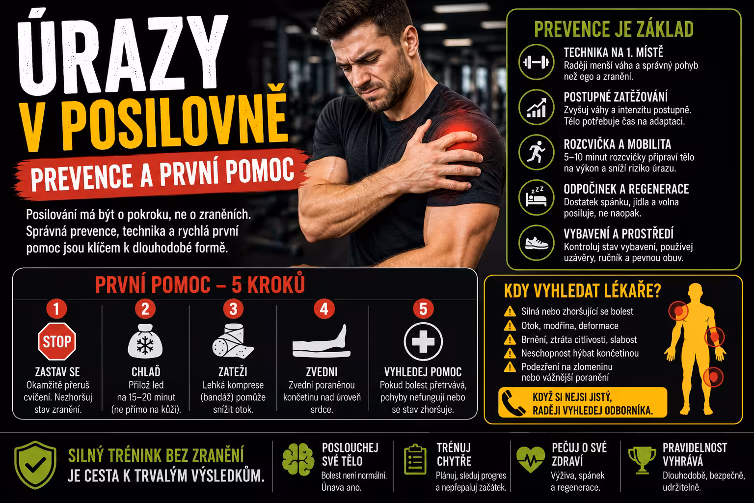 Úrazy v posilovně: prevence a první pomoc | Levita.cz