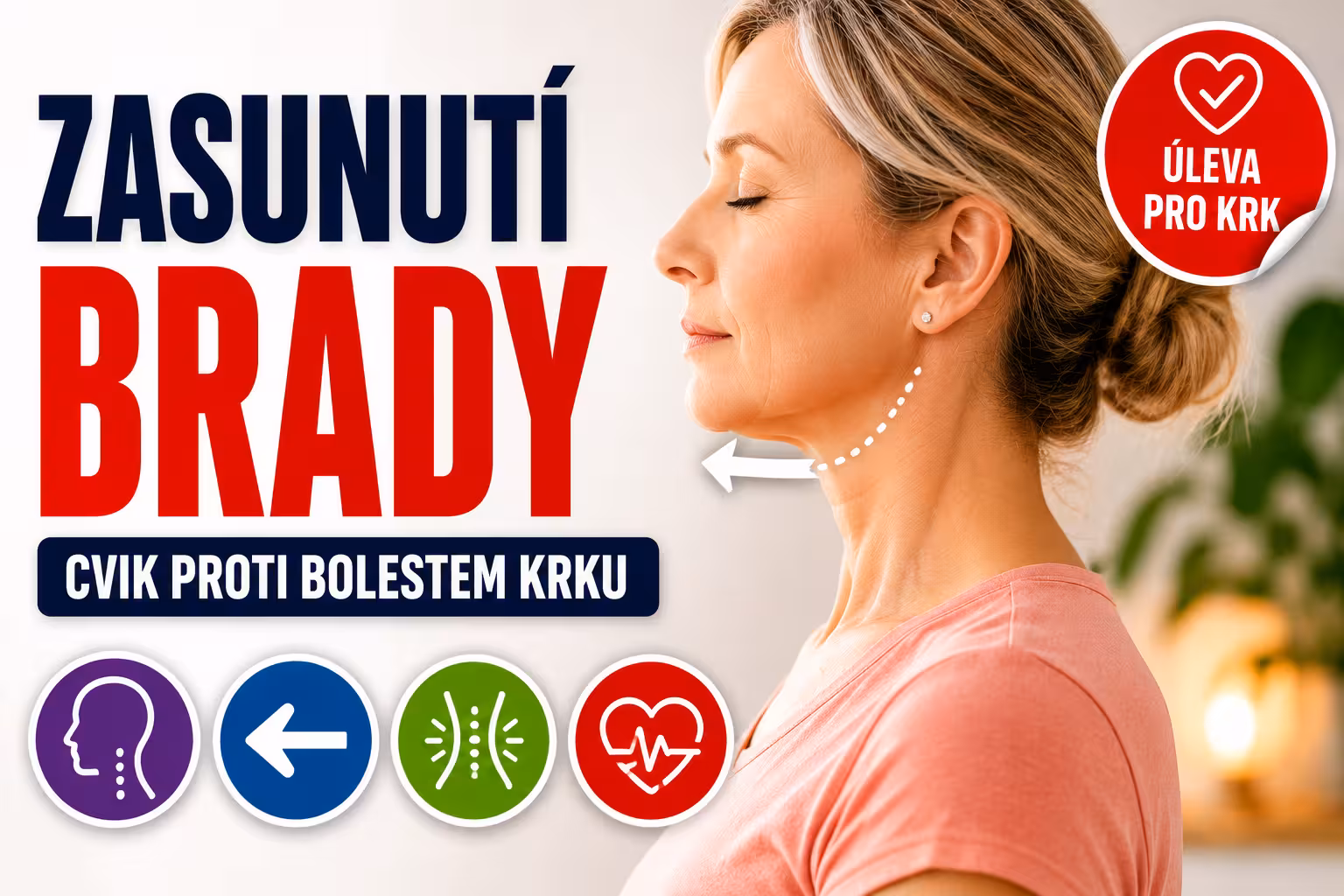 Zasunutí brady: cvik proti bolestem krku | Levita.cz