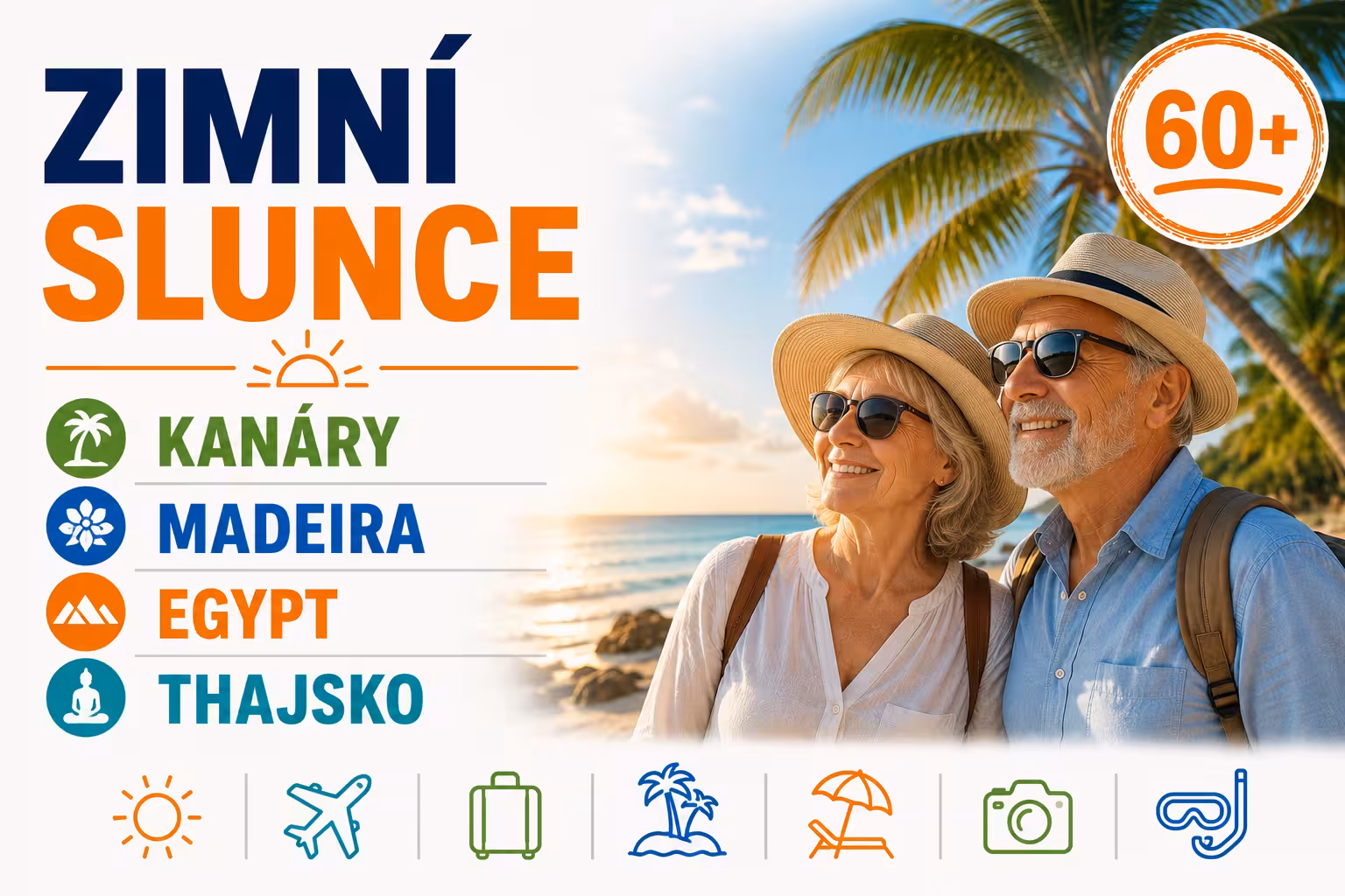 Cestování za teplem v zimě: Kam vyrazit (Kanáry, Madeira, Egypt, Thajsko) a co si sbalit