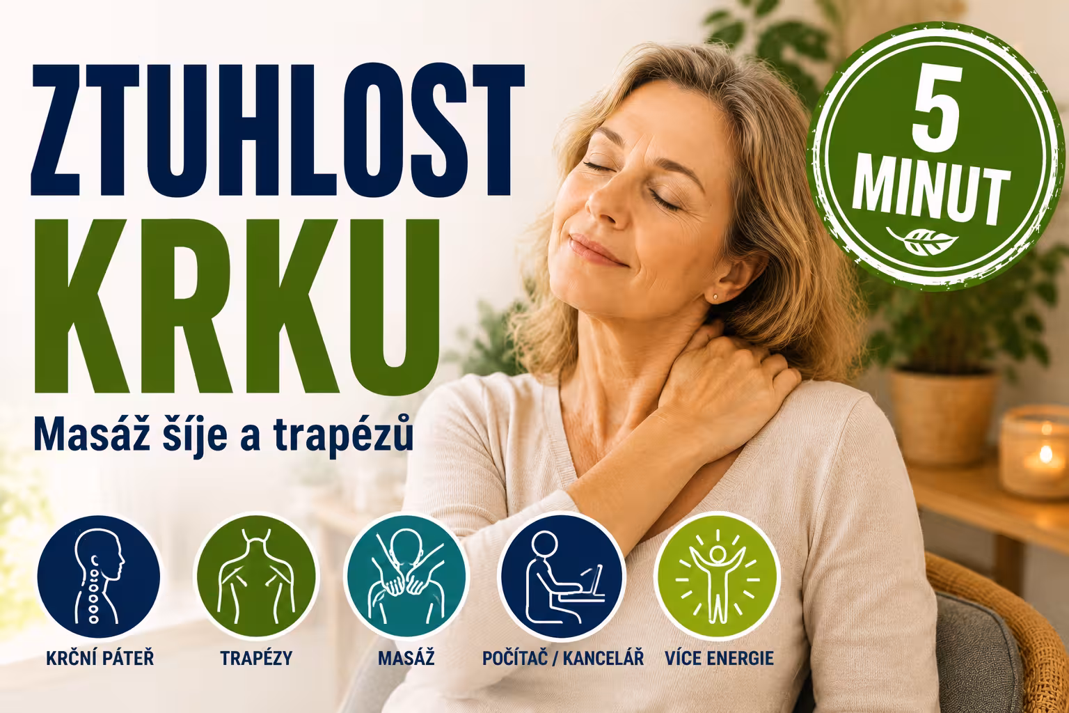 Masáž šíje a trapézů pro uvolnění | Levita.cz